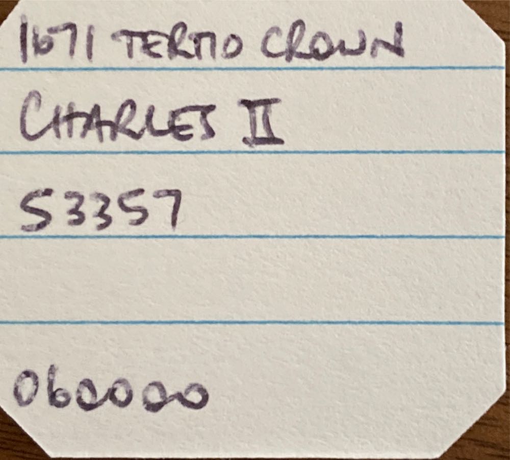 1671 Crown TERTIO - gF  coin collectible - Main Image 3