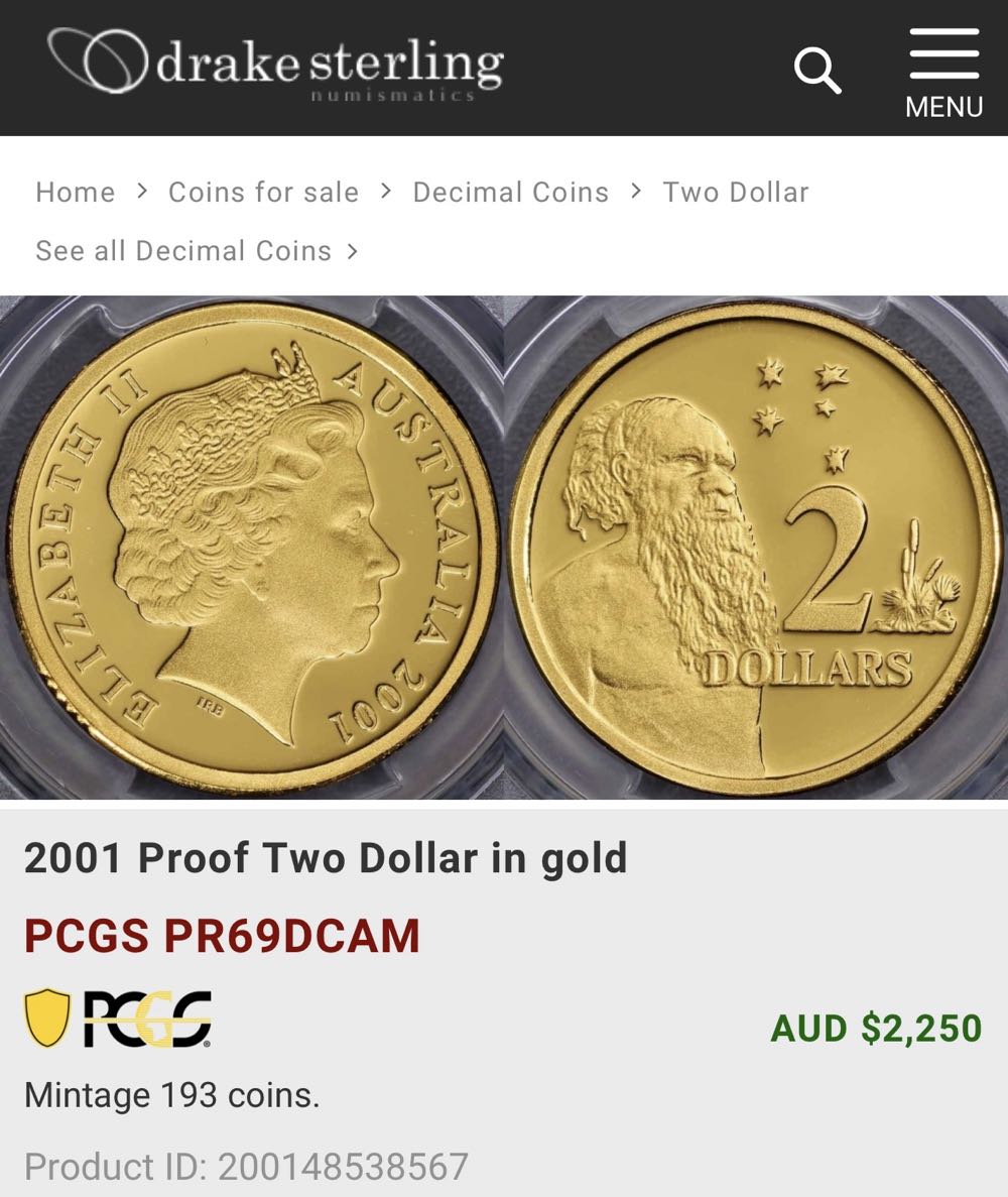 2005 $2 Elder - GOLD PROOF PR69DCAM  coin collectible - Main Image 3