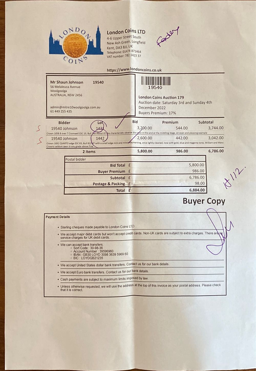 1658/7 Crown - gVF  coin collectible - Main Image 3