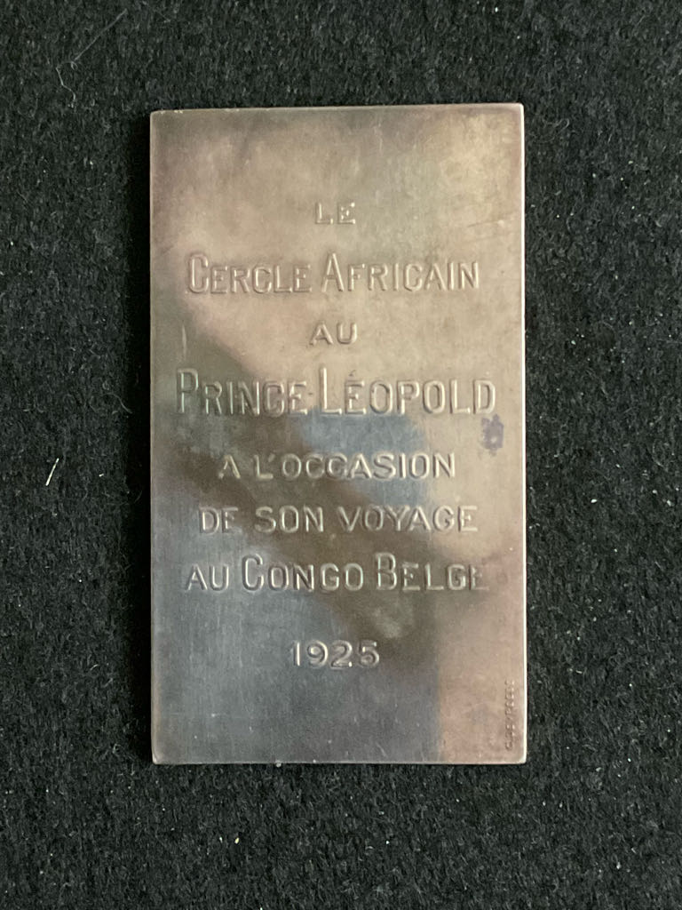 Prince Leopold Trip To Belgian Congo Plaque  coin collectible - Main Image 2