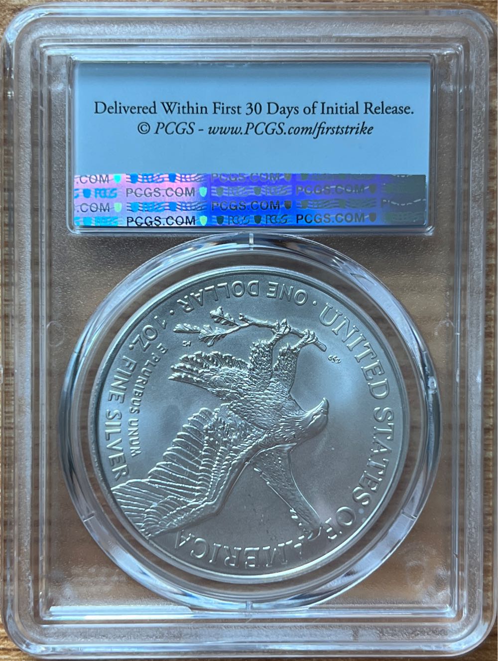 2022 American Silver Eagle MS70 First Strike  coin collectible - Main Image 2