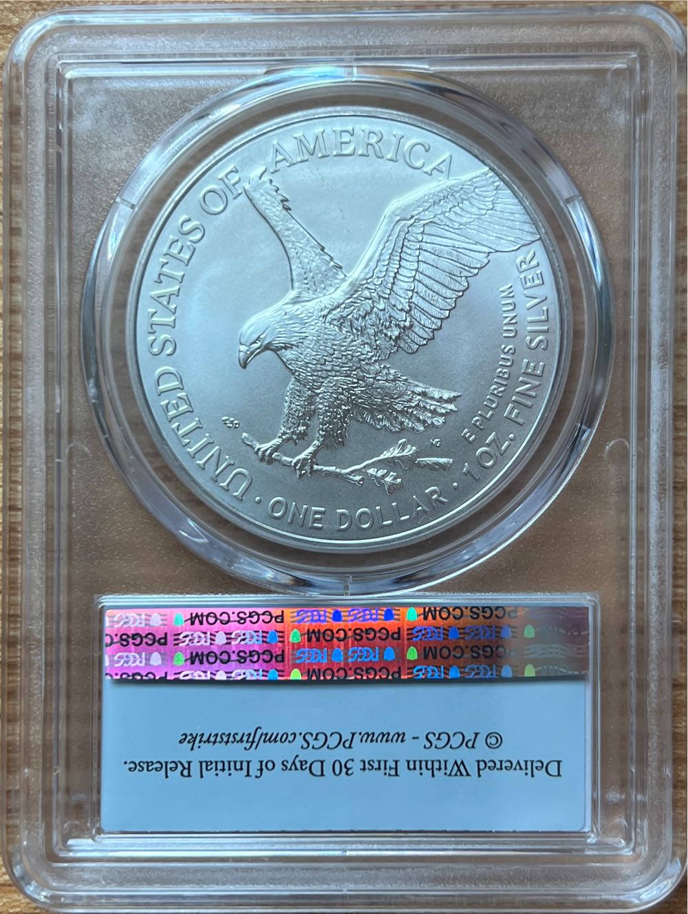 2022 American Silver Eagle MS70 First Strike  coin collectible - Main Image 3