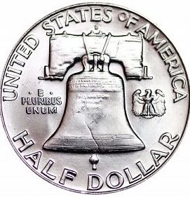 Franklin Silver Half Dollar 1958 D  coin collectible - Main Image 2