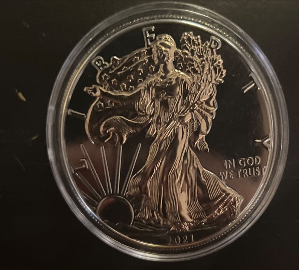 American Eagle - 2021 Rose Gold With Black Ruthenium  coin collectible - Main Image 2