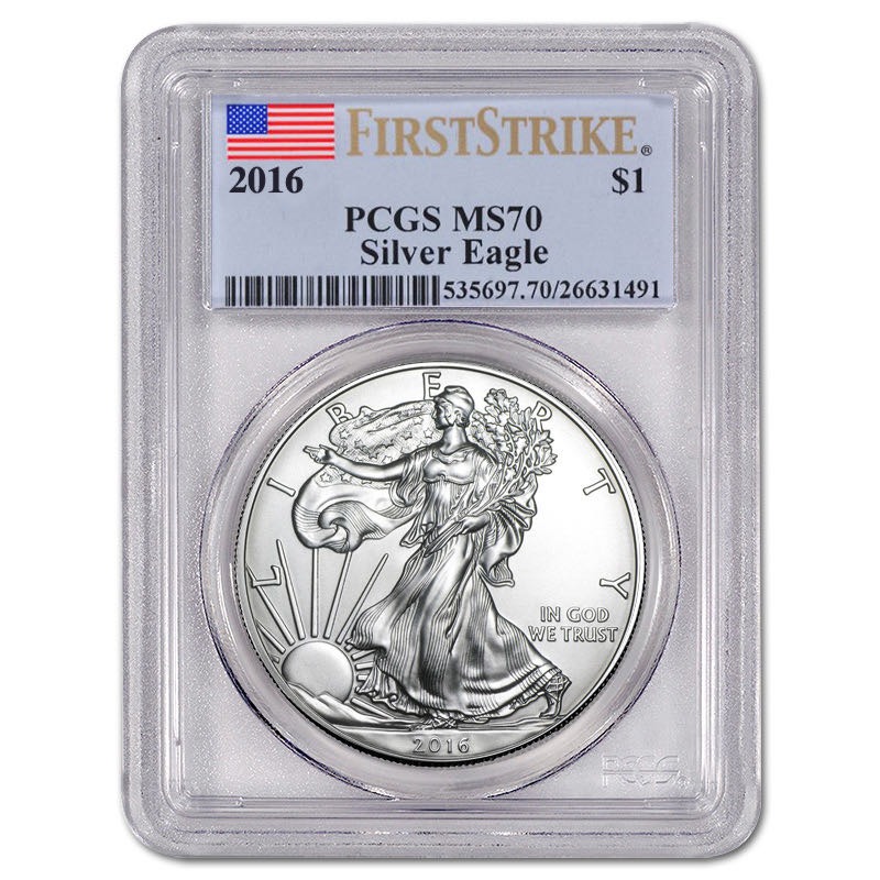 2016 American Silver Eagle MS70  coin collectible - Main Image 1