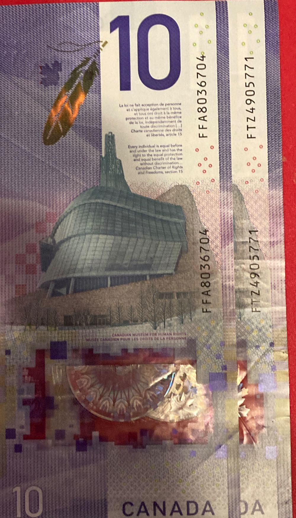 Canadian $10 banknote  coin collectible - Main Image 2