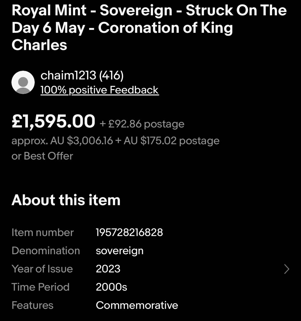2022 Sovereign  coin collectible - Main Image 4