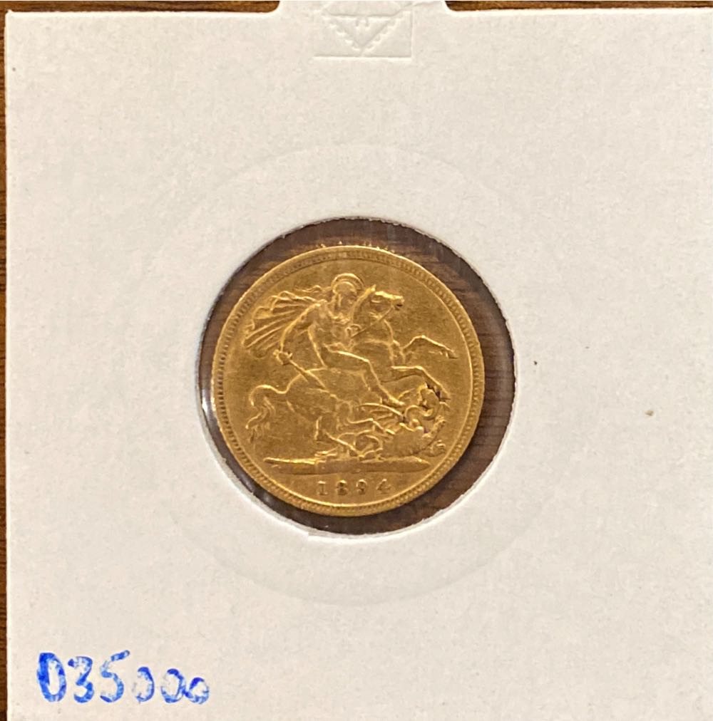 1894 Sovereign Half  coin collectible - Main Image 2