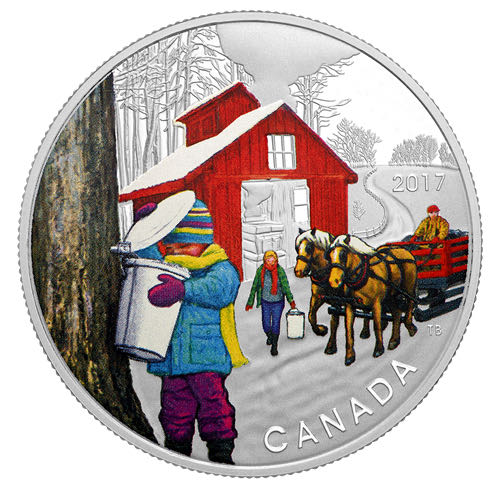 Canada The Sugar Shack Maple Tree Sap $10 Coin 99.99% Fine Silver Mib  coin collectible [Barcode 623932083653] - Main Image 2