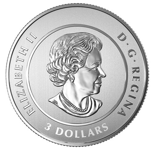 Canada $3 Pure Silver Heart Of Our Nation $3  coin collectible [Barcode 623932084308] - Main Image 2