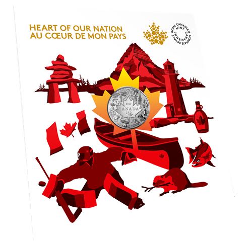 Canada $3 Pure Silver Heart Of Our Nation $3  coin collectible [Barcode 623932084308] - Main Image 3