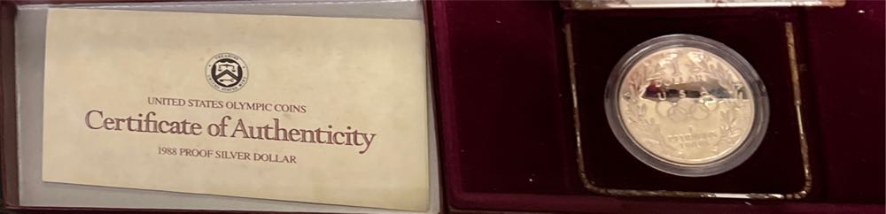 Olympic Silver Dollar - 1988 S  coin collectible - Main Image 3