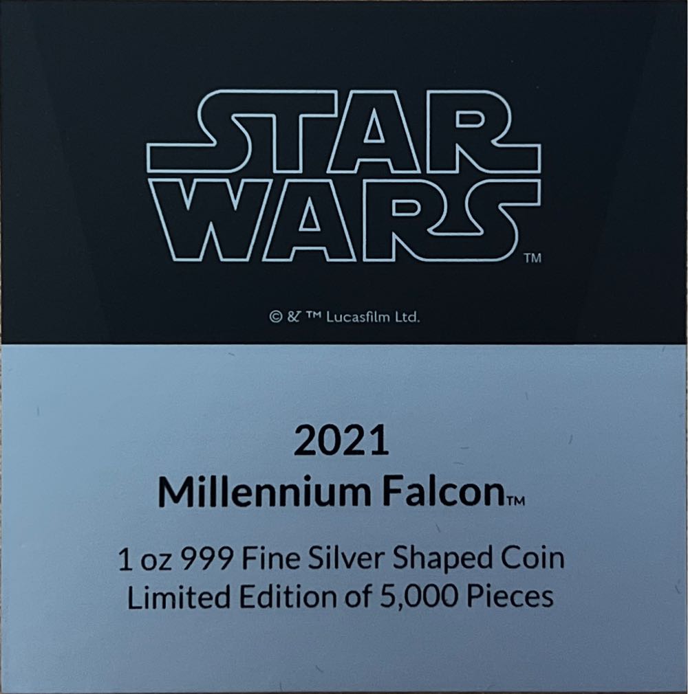 Star Wars Millennium Falcon 1oz  coin collectible - Main Image 3