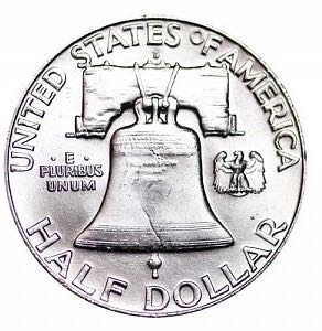 Franklin Silver Half Dollar 1960 D  coin collectible - Main Image 2