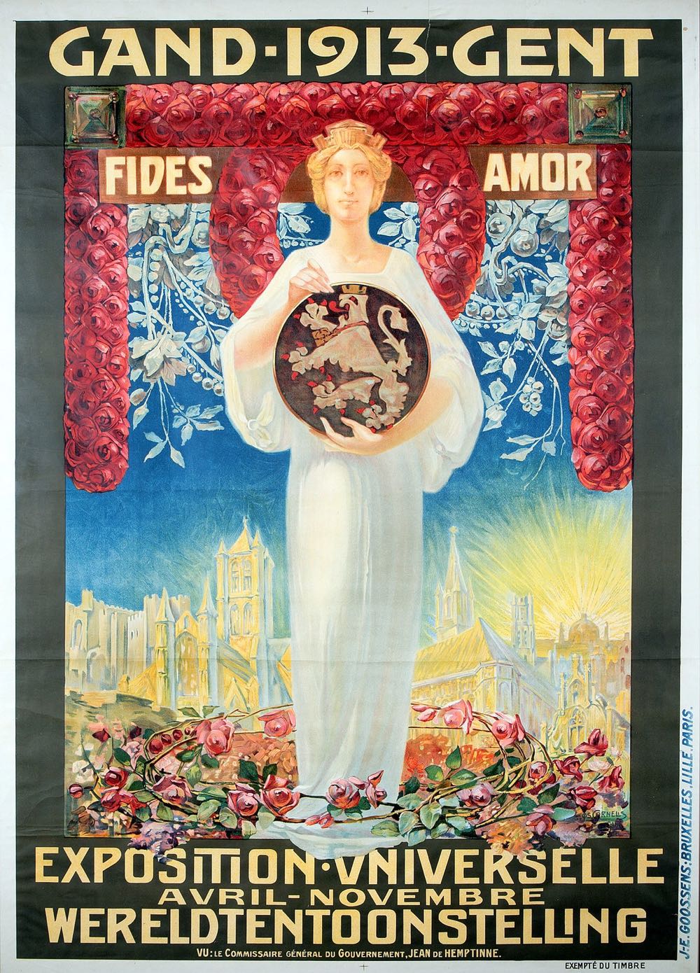 Exposition Universelle Belgium Plaque  coin collectible - Main Image 3