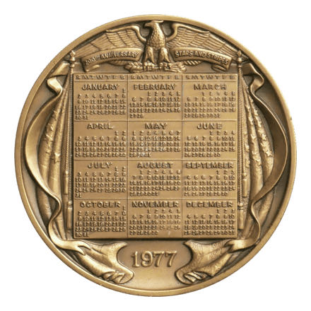 Salute To Old Glory Calendar Medal  coin collectible - Main Image 2