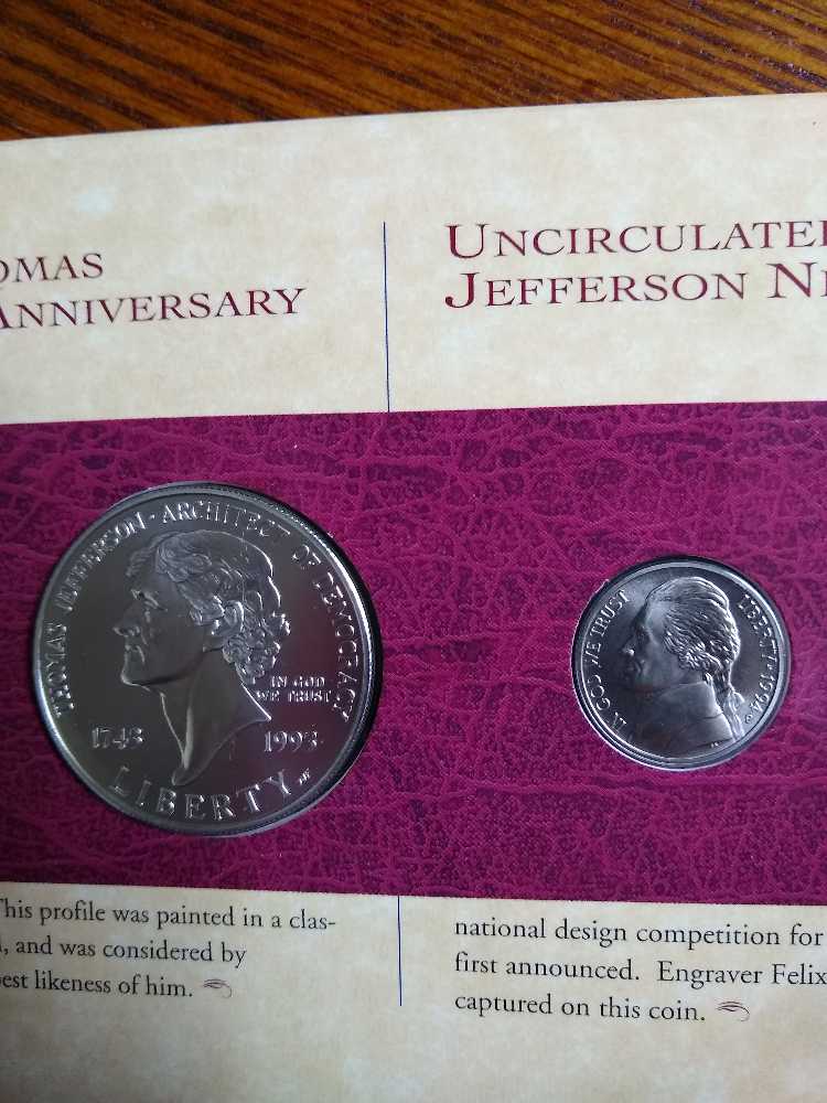 Thomas Jefferson Special Coinage   coin collectible - Main Image 2