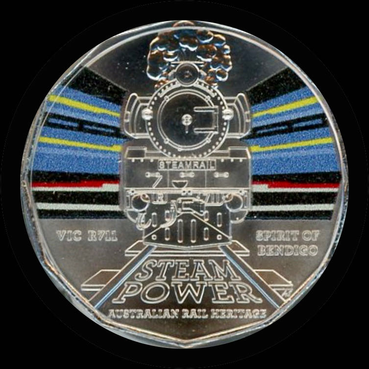 Rail Heritage | Steam Power - Victorian Railways R Class R711 ‘Spirit of Bendigo’ coin collectible - Main Image 1