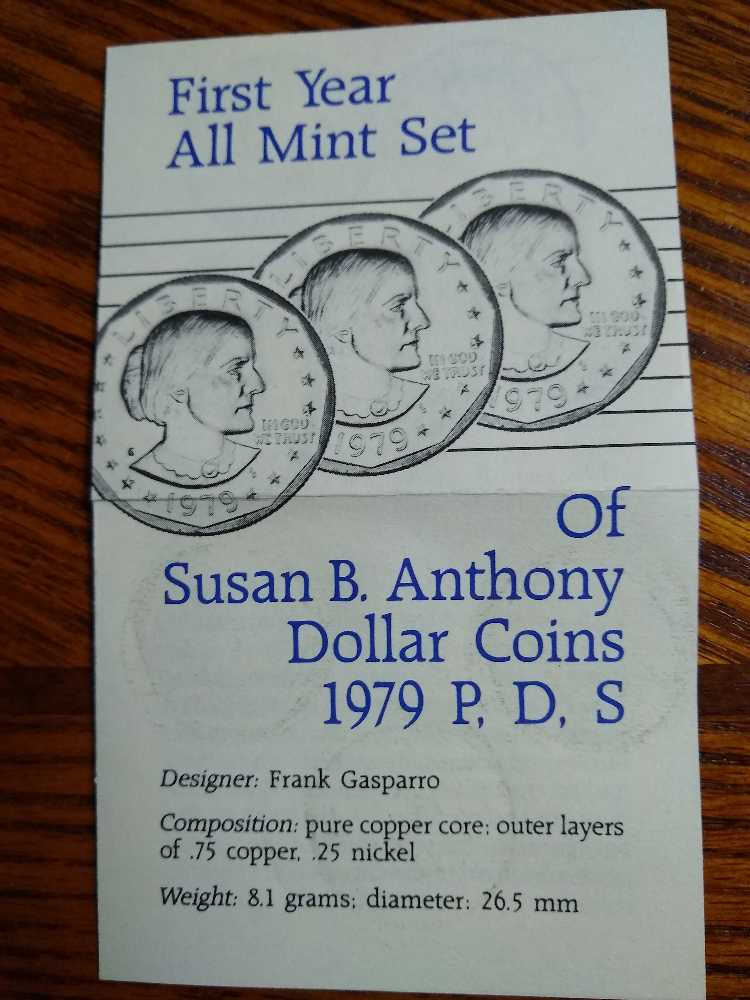 Susan B Anthony Dollar  coin collectible - Main Image 3