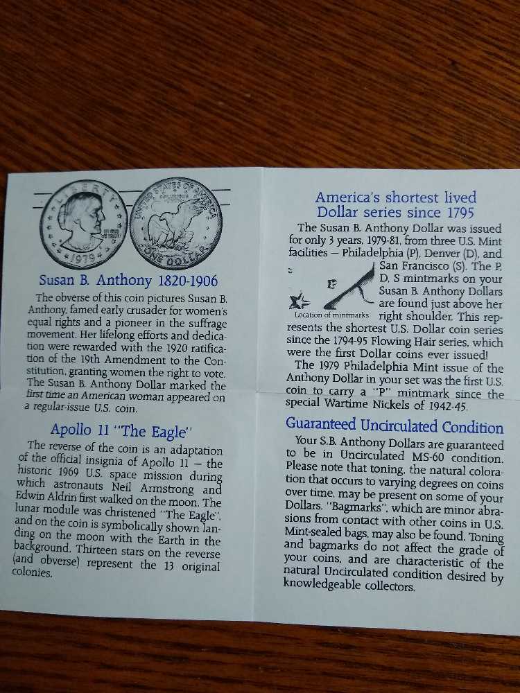 Susan B Anthony Dollar  coin collectible - Main Image 4