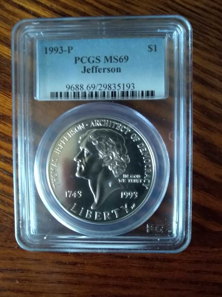Jefferson Dollar 1993 coin collectible - Main Image 1