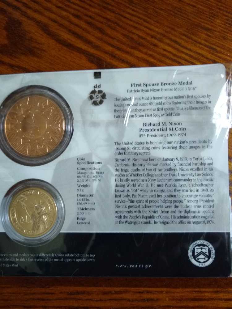 Nixon & Wife   coin collectible - Main Image 3