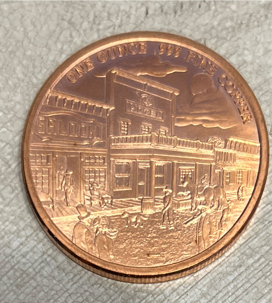 1 Oz Copper - Cancan Girl  coin collectible - Main Image 2