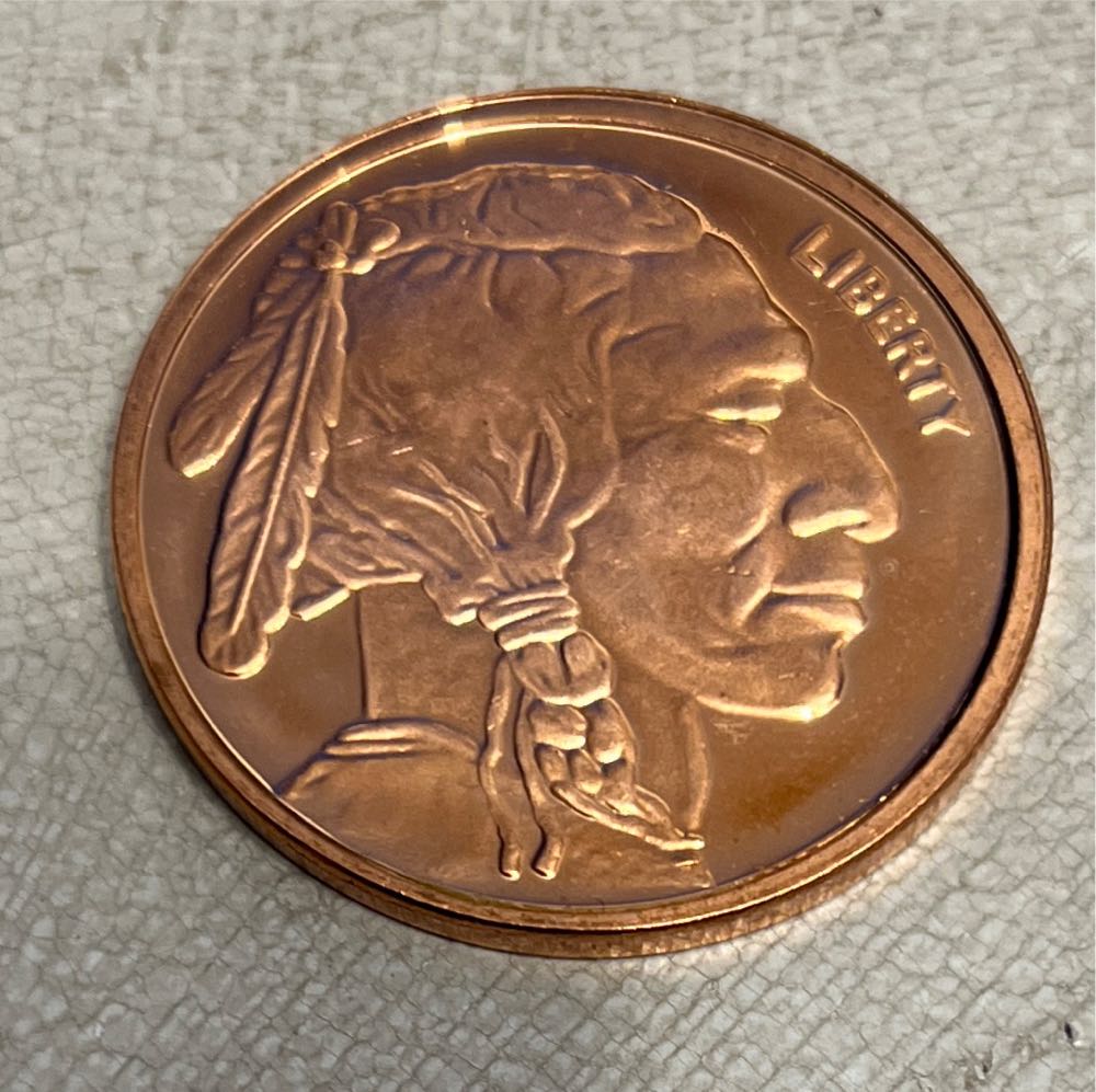 1 Oz Copper - Buffalo Nickel  coin collectible - Main Image 2