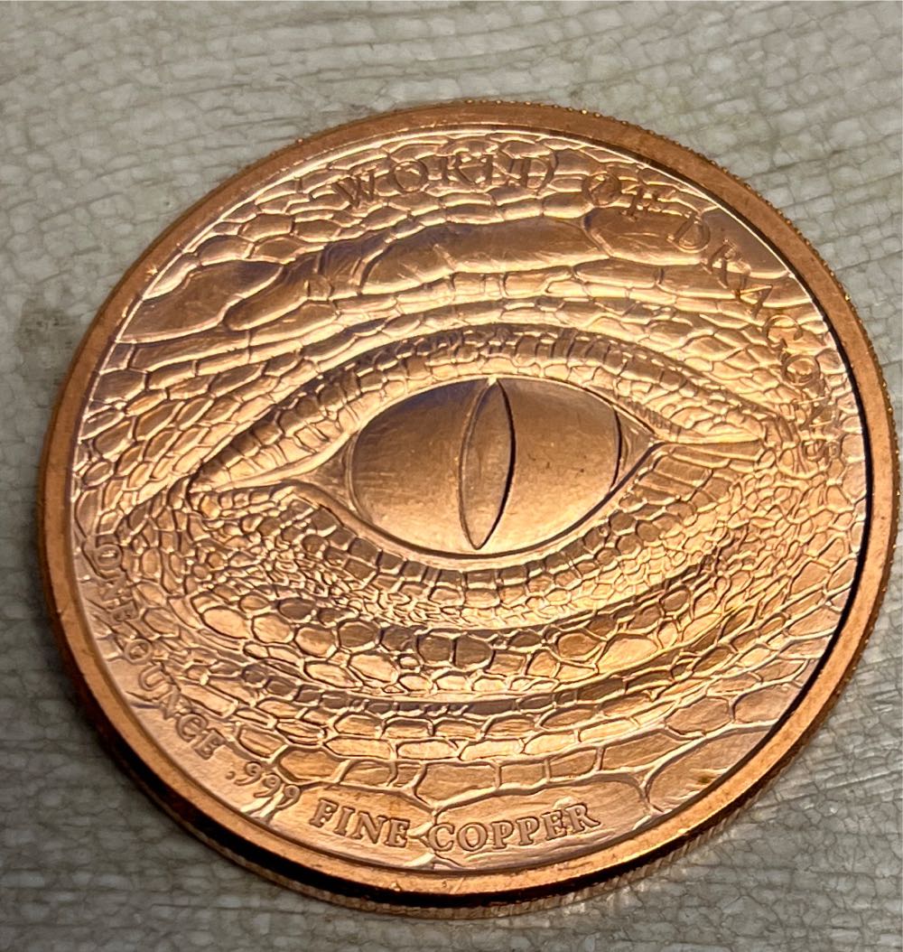 1 Oz Copper - World Of Dragons The Egyptian  coin collectible - Main Image 2