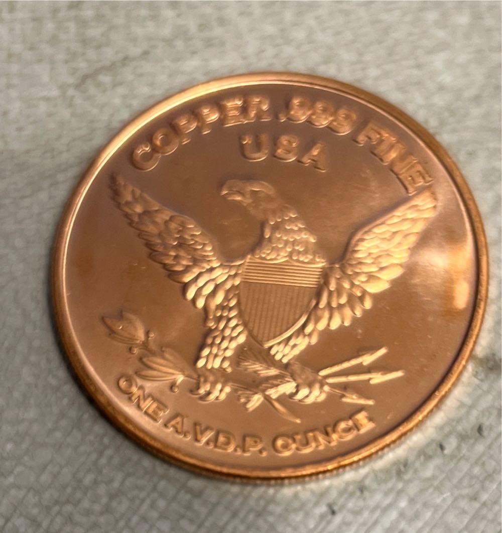 1 Oz Copper - Standing Liberty  coin collectible - Main Image 2