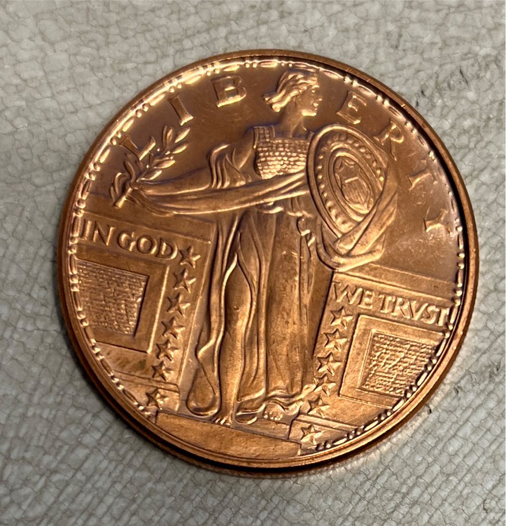 1 Oz Copper - Standing Liberty #2  coin collectible - Main Image 2