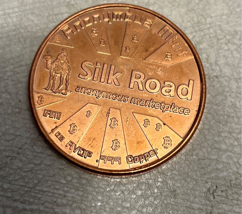1 Oz Copper - Silk Road Bitcoin  coin collectible - Main Image 1