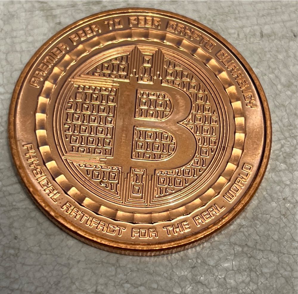 1 Oz Copper - Silk Road Bitcoin  coin collectible - Main Image 2