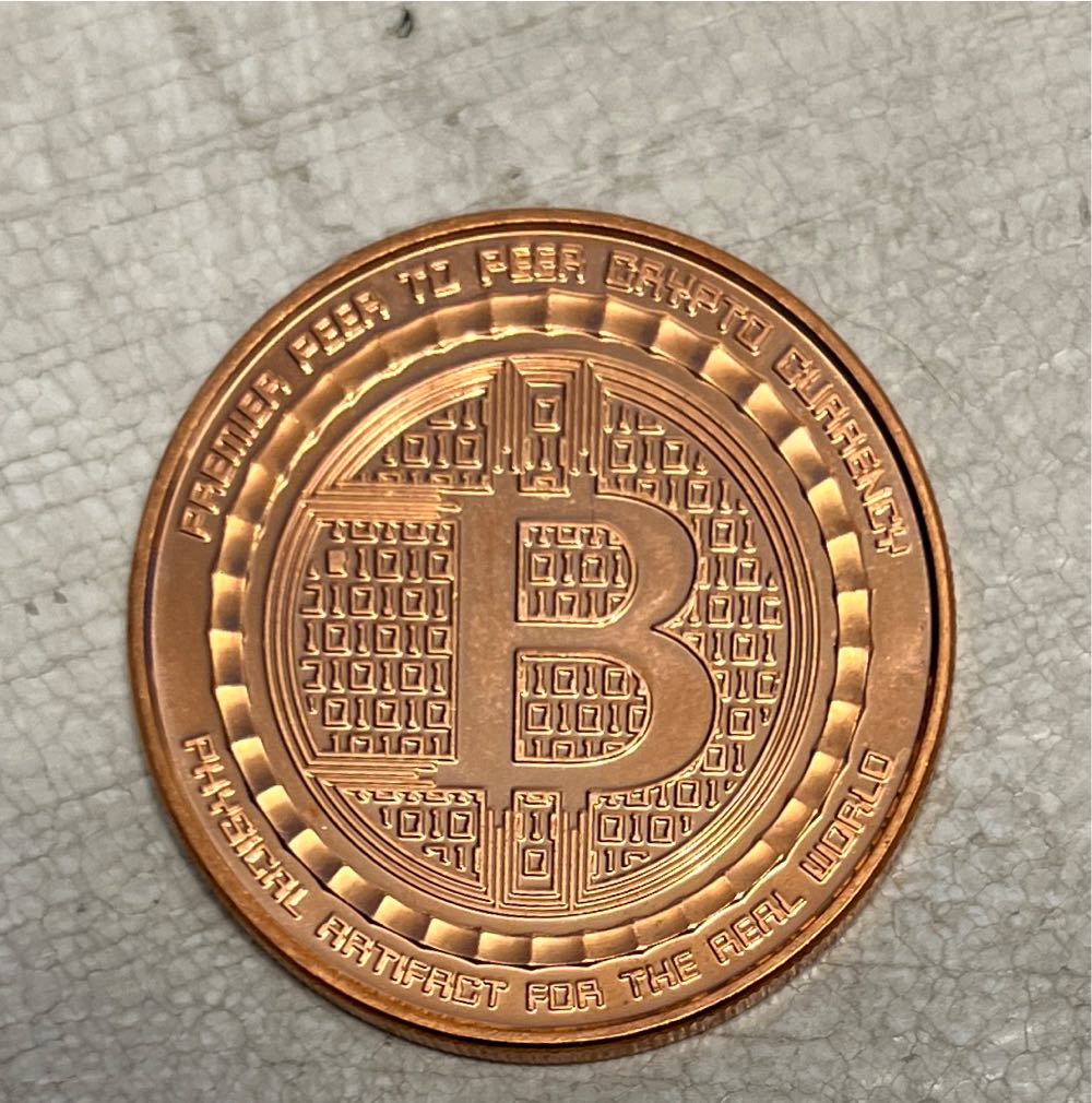 1 Oz Copper - Anonymous Mint Bitcoin  coin collectible - Main Image 2