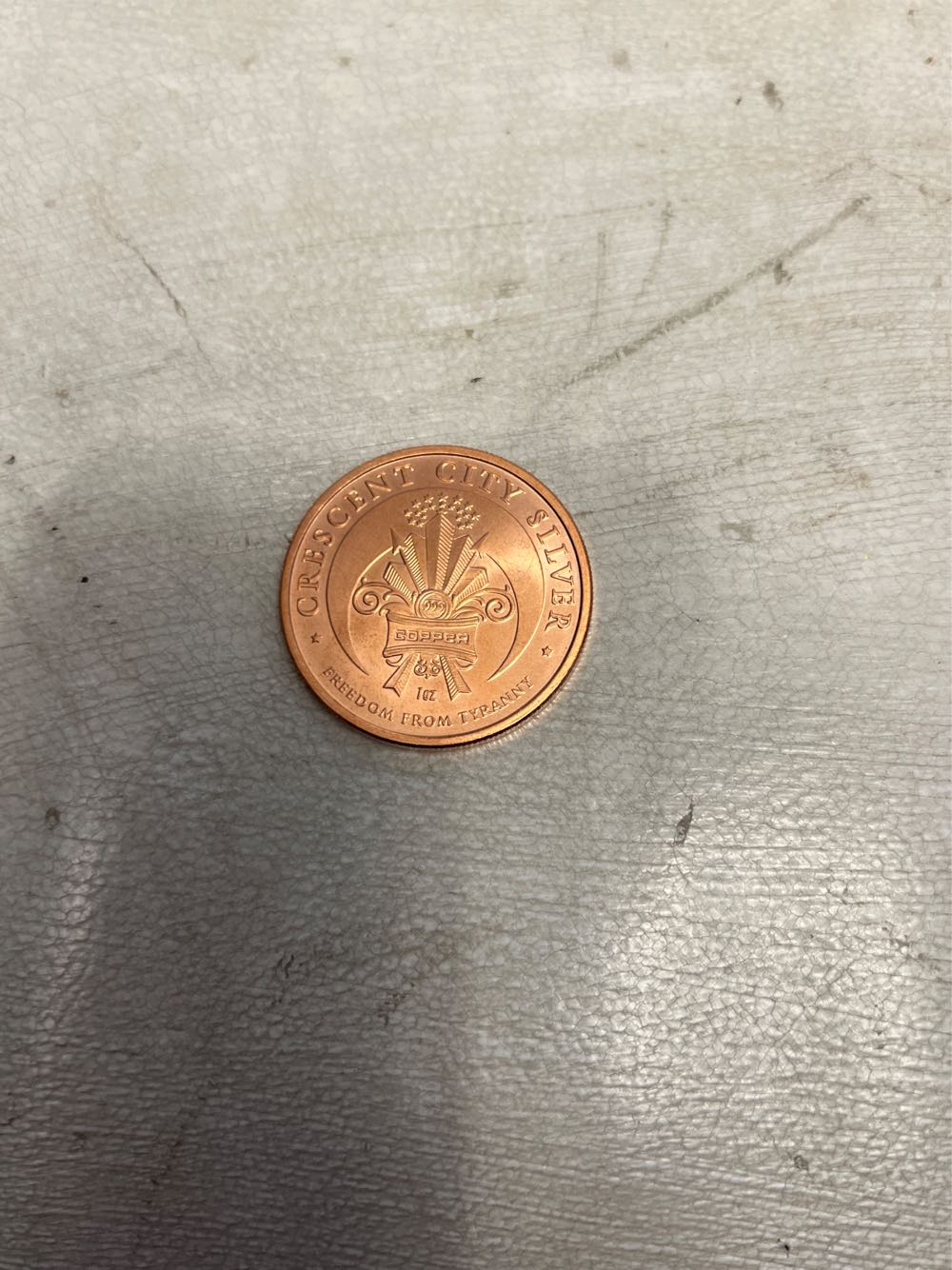 1 Oz Copper - Debt Slavery Crescent City Silver  coin collectible - Main Image 2