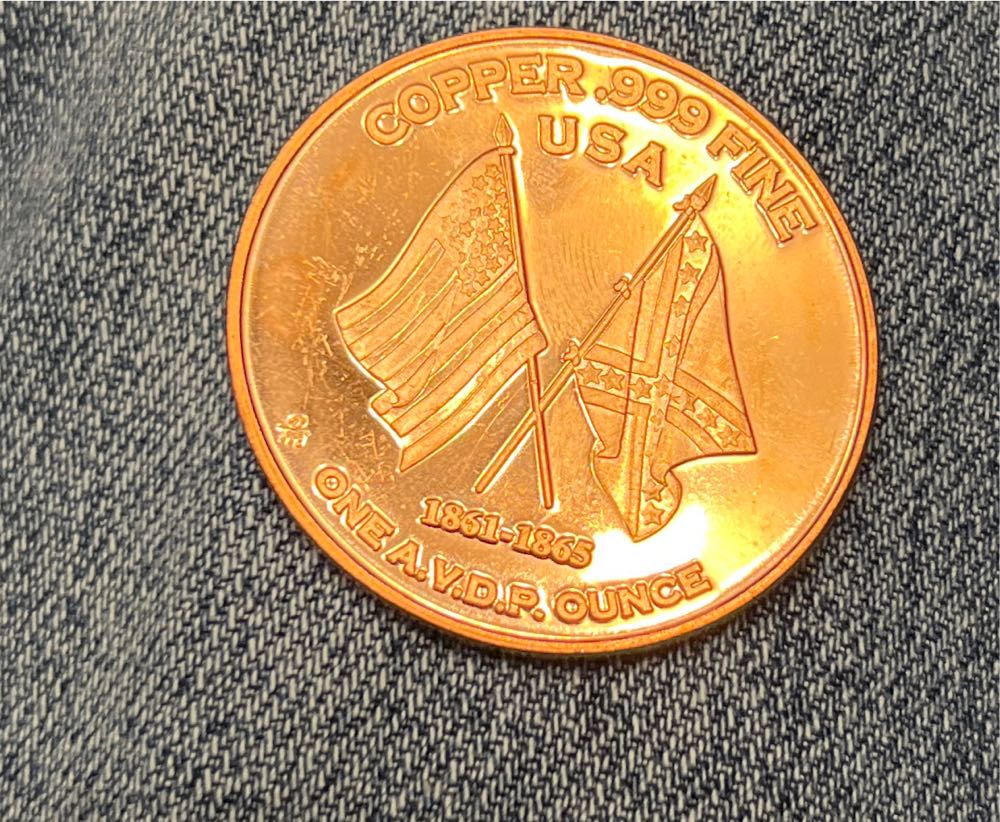 1 Oz Copper - Civil War Battle Of Antietam  coin collectible - Main Image 2