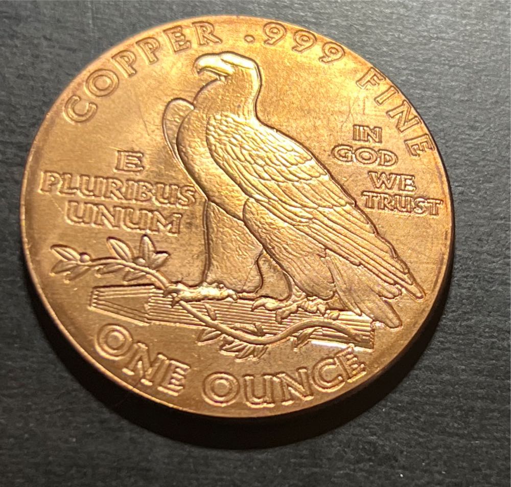 1 Oz Copper - 1911 Indian Head  coin collectible - Main Image 2