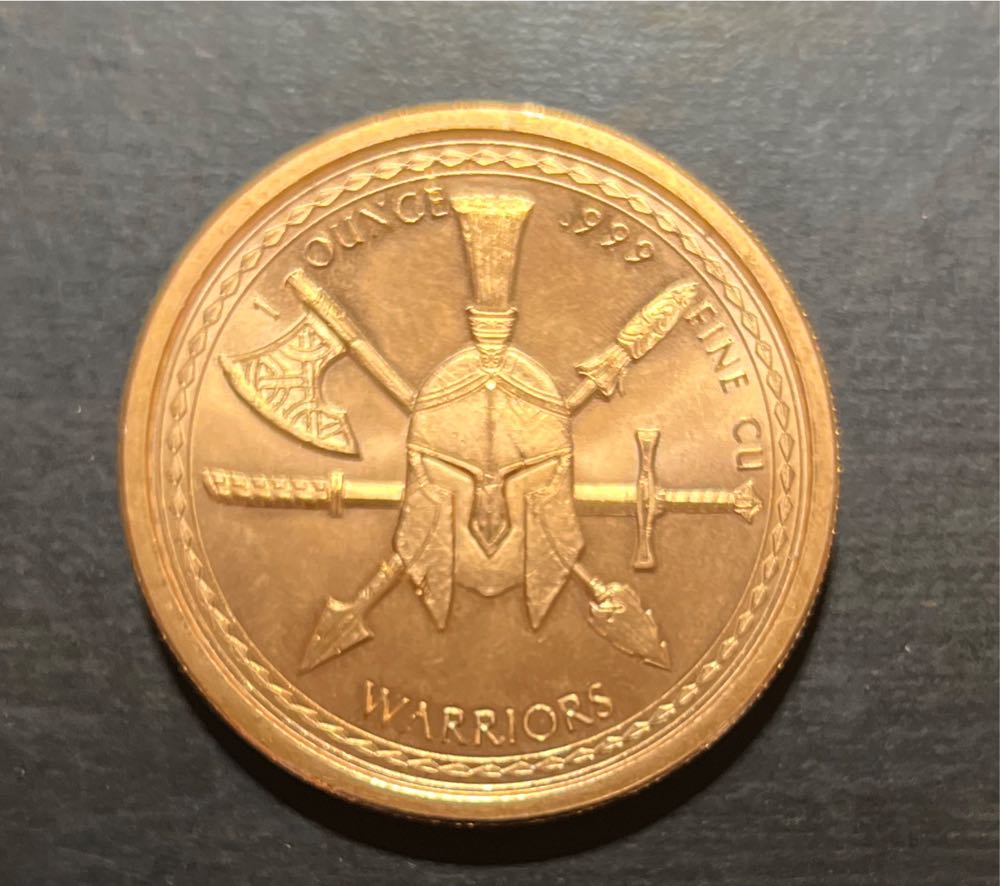1 Oz Copper - Warriors Aztec  coin collectible - Main Image 2