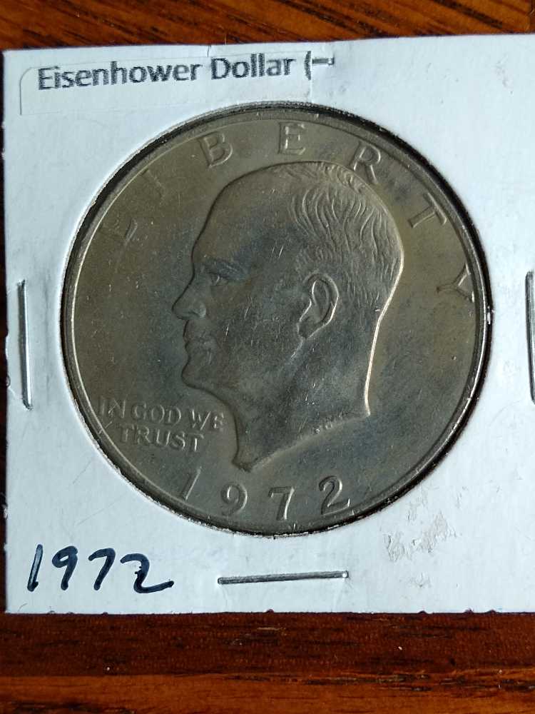 Eisenhower Dollar 1972 Circulated   coin collectible - Main Image 3