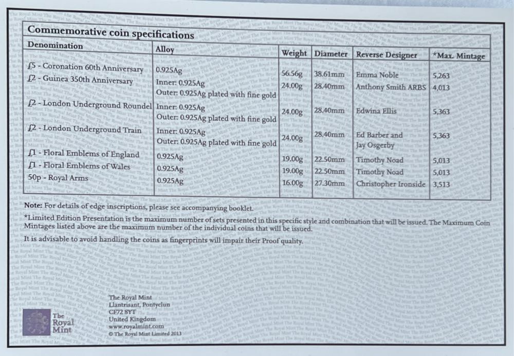 2013 Silver Piedfort Proof Set  coin collectible - Main Image 2