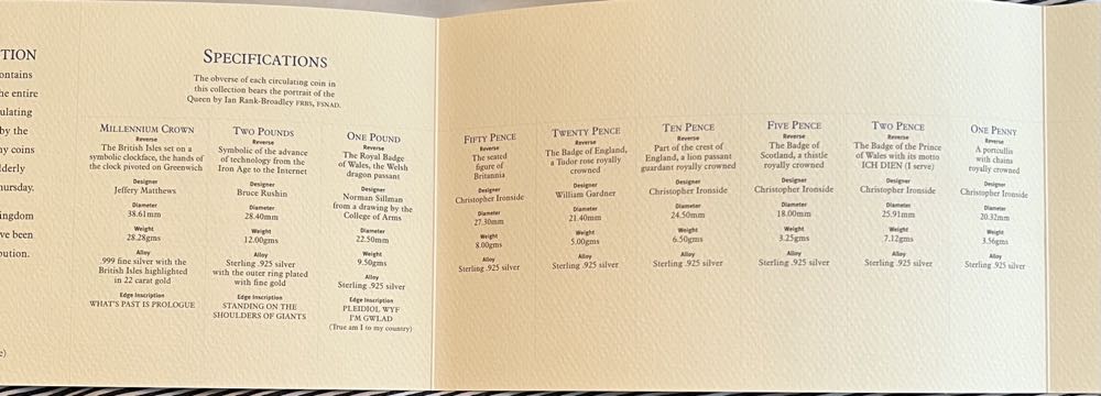 2000 Millenium Silver Proof Collection  coin collectible - Main Image 2