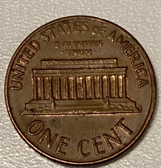 Penny Lincoln Memorial 1972 D  coin collectible - Main Image 2