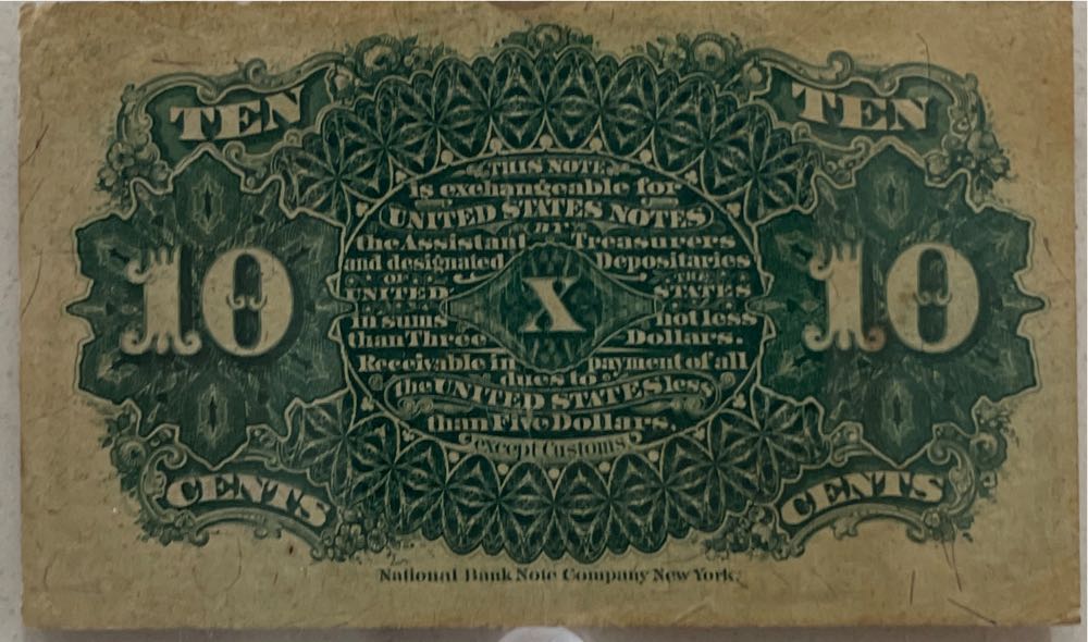 Fractional Currency Ten Cents  coin collectible - Main Image 2