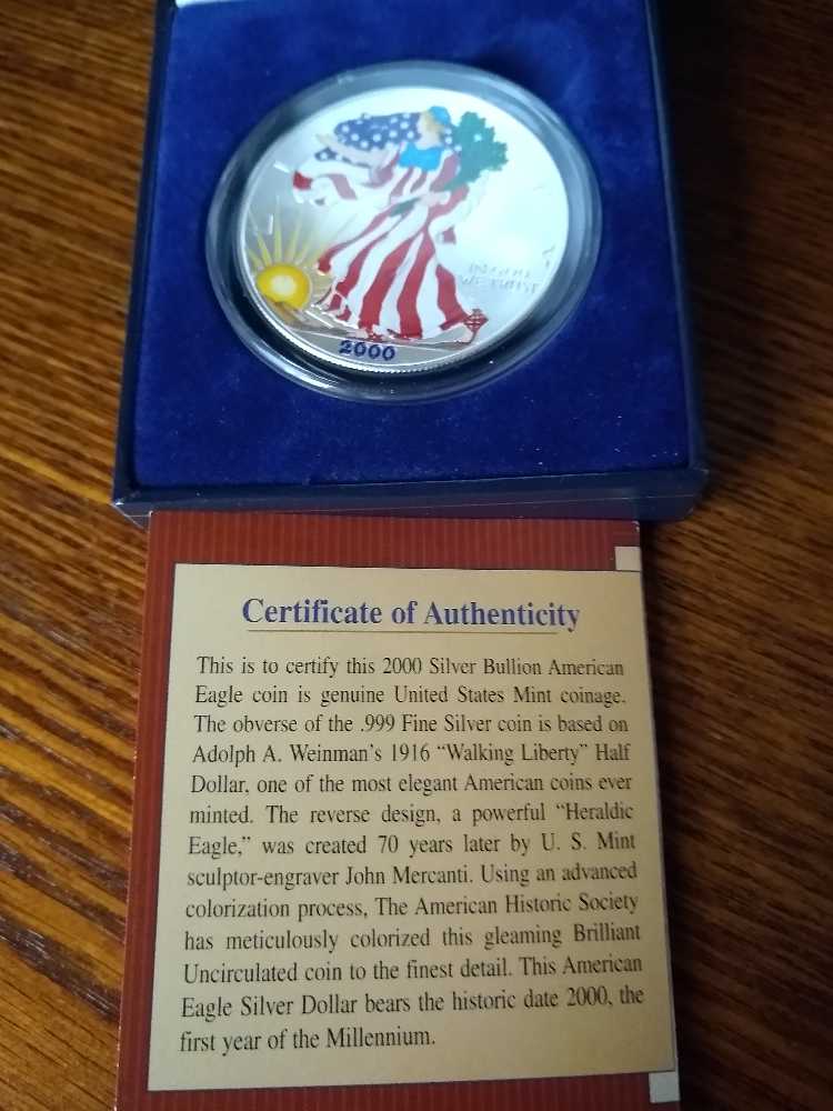 Colorized 2000 Silver Dollar   coin collectible - Main Image 2