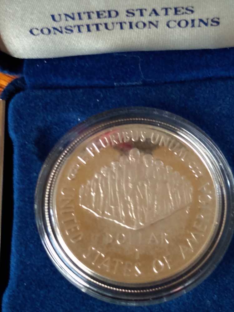 Silver 1987 United States Constitution Coins Silver Dollar  coin collectible - Main Image 2