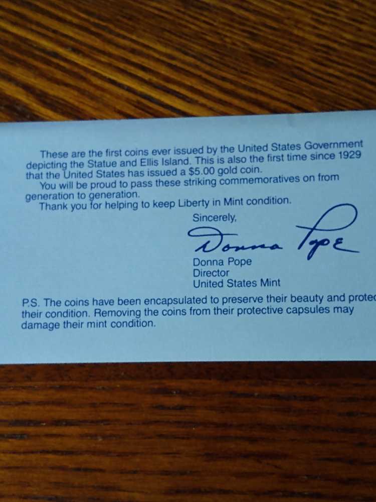 Liberty Silver Dollar & Half Dollar S Proofs 1986  coin collectible - Main Image 3