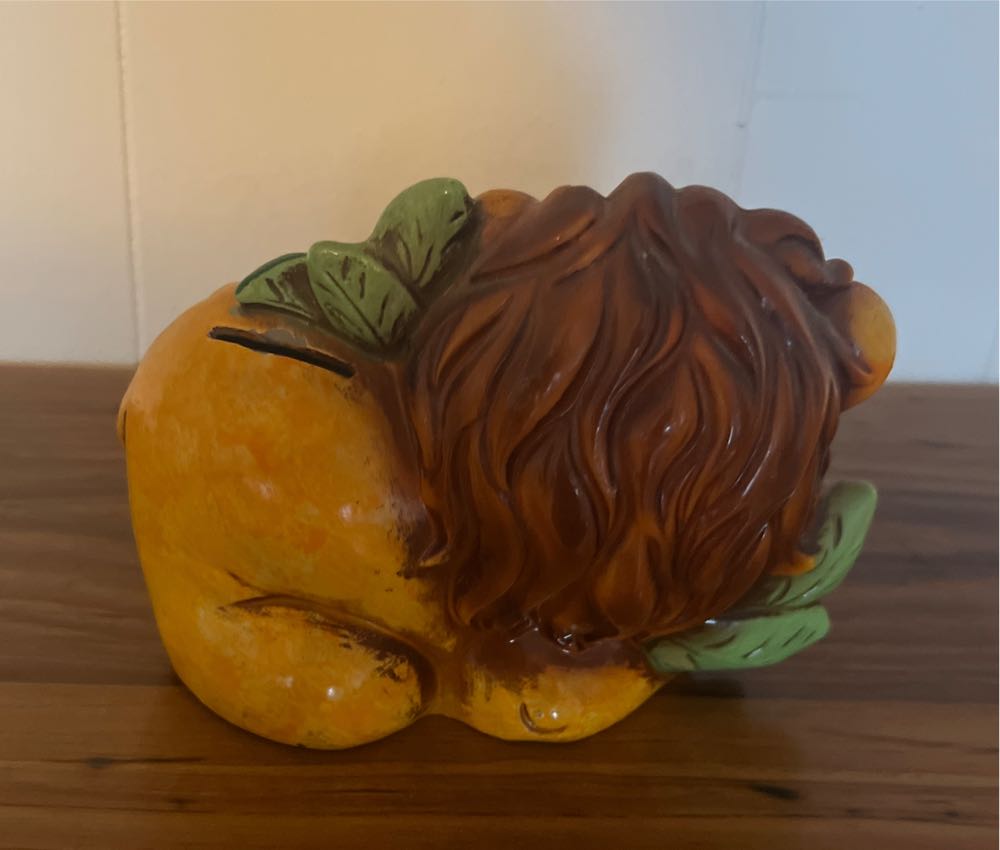 Vtg Napcoware Lion Bank Butterfly  1960-70 Ceramic  coin collectible - Main Image 2