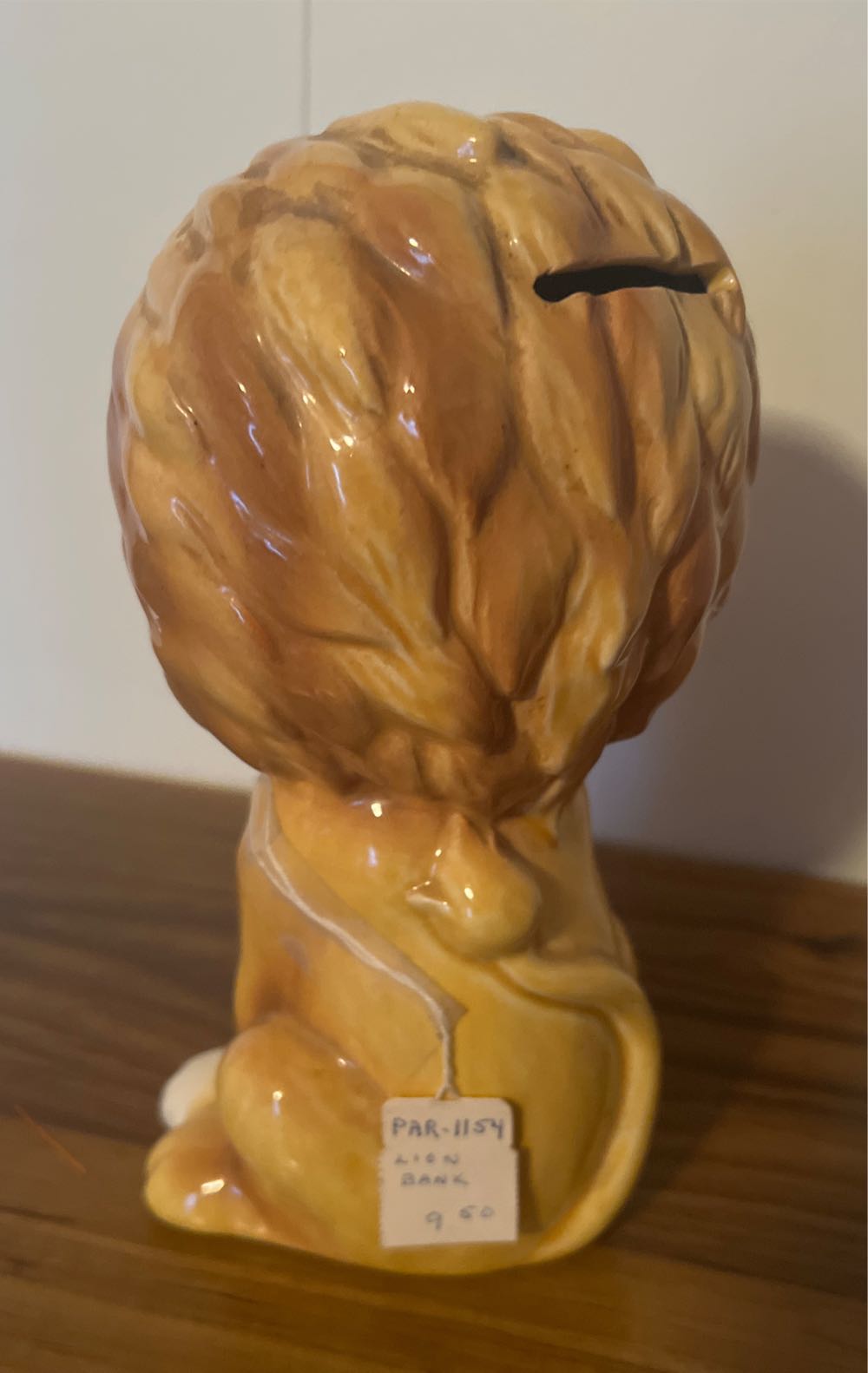 Vintage HAPPY LION Bank  - Made in Japan ceramic piggy bank  coin collectible - Main Image 2