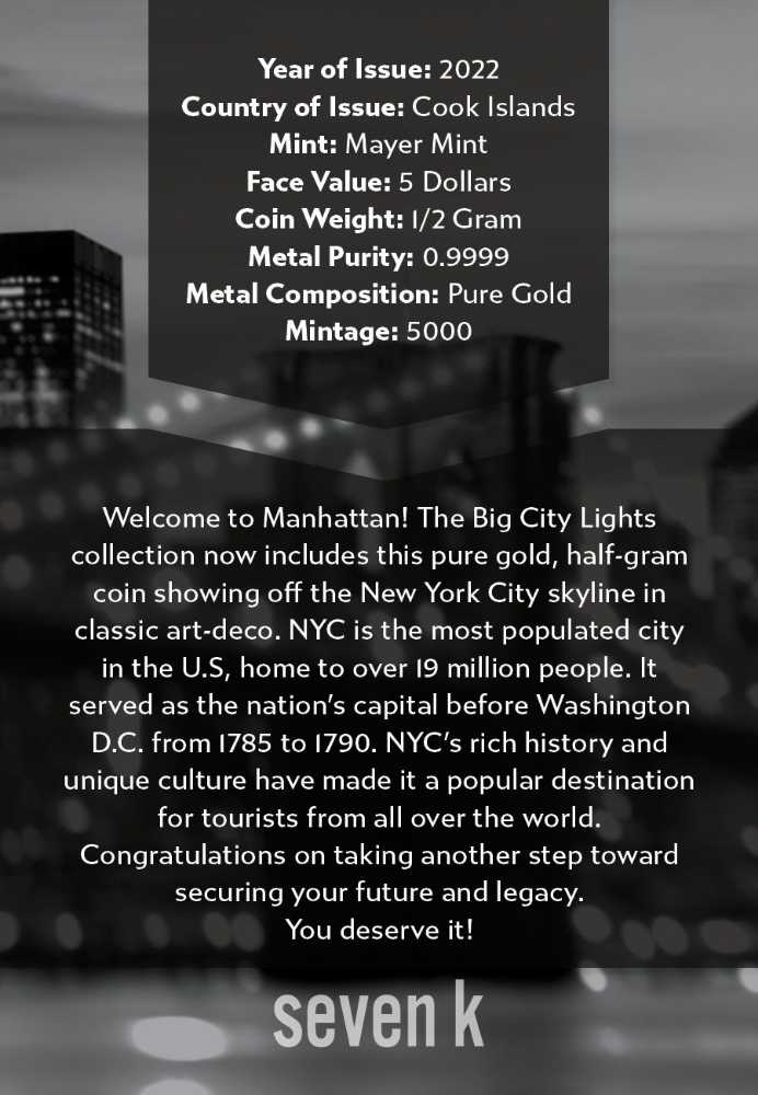 Big City Lights  coin collectible [Barcode 55347870006576031143] - Main Image 4