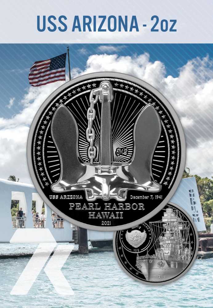 USS Arizona 80th Anniversary  coin collectible [Barcode 40668870006561583148] - Main Image 3